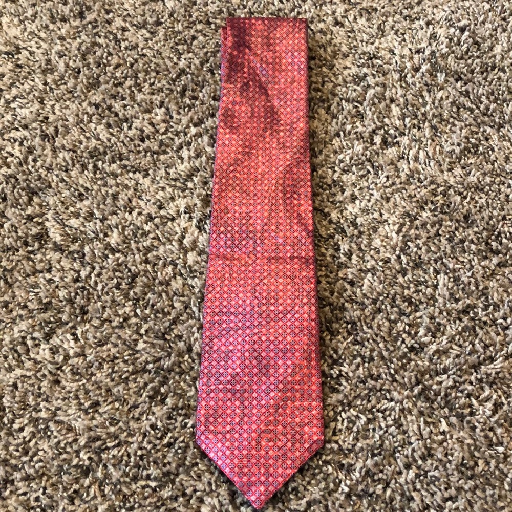 Barcelino red/maroon paisley tie 100%silk